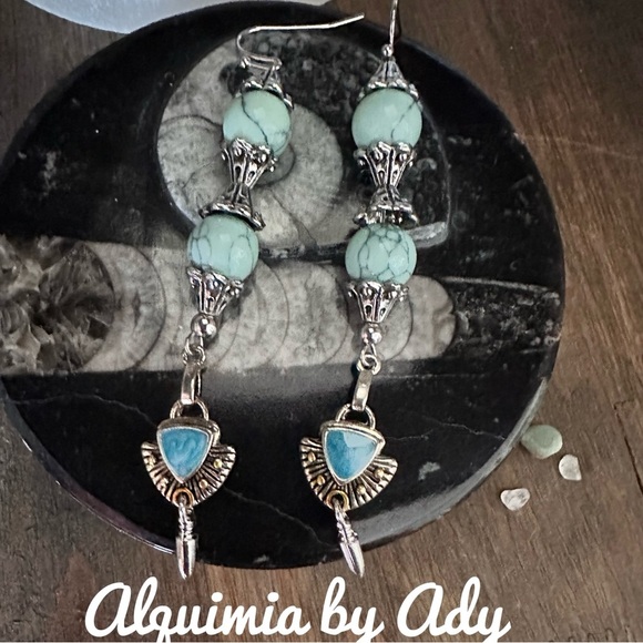Alquimia Turquoise and Silver Earrings - Picture 1 of 1